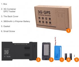 GPS-spårningsenhet - container tracker med 3800mAh batteri + IP66