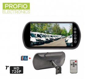 Rückspiegelmonitor für Auto 7" LCD für 2 AHD-Kameras mit Halterung + Fernbedienung