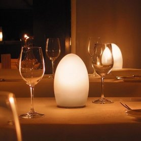 ​Lámpara de huevo - Luz decorativa LED que cambia de color + mando a distancia - altura 23cm