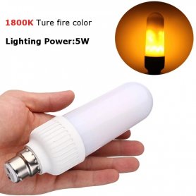 LED-flammepære - lyspære med en brennende flammeeffekt – imiterer brann 5W