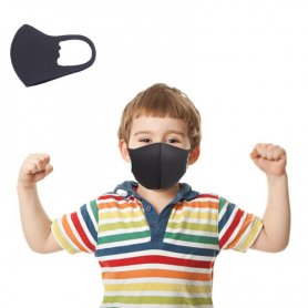 Детская маска для лица NANO черная (97% полиэстер + 3% спандекс)