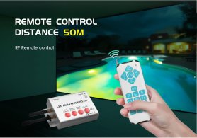 Smart kontroller for RGB-belysning i bassenget - styring via Smartphone Tuay app