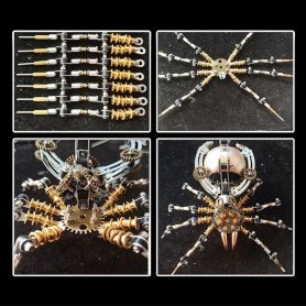 Rompecabezas 3D SPIDER - modelo de rompecabezas de metal de acero inoxidable + lámpara LED