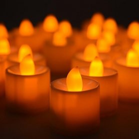 Свечи без пламени LED с пульсацией - оранжевый