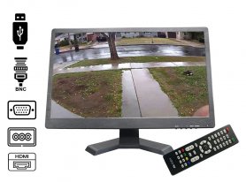 Monitor BNC LCD 21,5" cu 1920x1080px + intrare HDMI/VGA/AV/USB/BNC + difuzoare