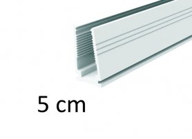 5 cm - Kunststoff-Führungsschiene für LED-Lichtleisten