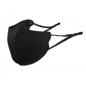 Προστατευτική μάσκα για παιδιά μαύρο ελαστικό με ρυθμιζόμενα ακουστικά