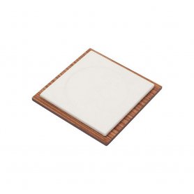 Bőr asztali szőnyeg - Luxury SET 11 db asztali alátéthez (barna fa + bőr)