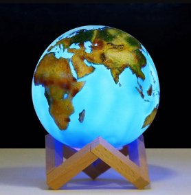 Globe 3D touch LAMP - φωτίζει τη γήινη υδρόγειο USB