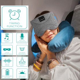 Antifaz para dormir + audífonos - máscara antirruido con Bluetooth (iOS/Android)