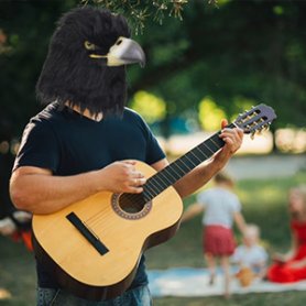 Eagle mask - Μαύρη μάσκα προσώπου (κεφαλιού) σιλικόνης για παιδιά και ενήλικες
