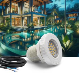 Bazénové svetlo - LED biele 3000K osvetlenie vodotesné s IP68 osvetlenie 3W do bazéna - 103mm