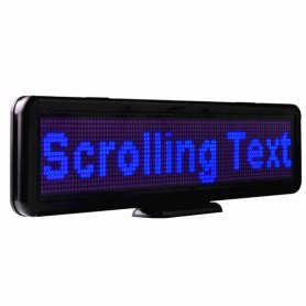 Панель бизнес-светодиодов с текстовым программированием 30 см x 11 см - синий