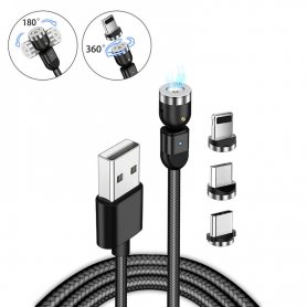 Magnetski kabel za punjenje Univerzalni okretni USB kabel (Micro/USB C/iPhone)