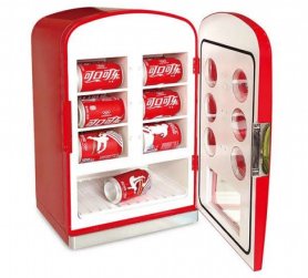 Ретро-холодильники с хромированными аксессуарами - 22 литра / 12 банок