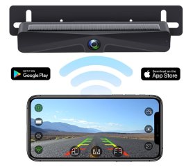 Bezdrôtová cúvacia kamera Solárna s FULL HD na ŠPZ pre mobil (iOS, Android)