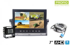 Conjunto de cámara de respaldo AHD - Monitor LCD HD para automóvil de 7 "+ 1x cámara HD con 18 LED IR