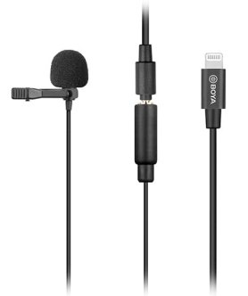 Lapel-mikrofon for iOS-apple-enheter (mobiltelefon, nettbrett, PC) 76 db - Boya BY-M2