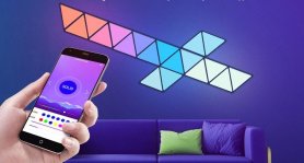 LED-triangel väggpaneler ljus - Smart set 9st (Android / iOS)