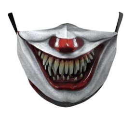 IT Clown maska za lice - 100% poliester