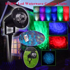 Waterwave Garden Light-projektor RGBW farge – dekorativ utendørs projeksjon 12W (IP65)
