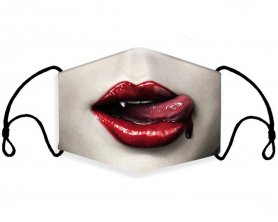 Mască de față originală 100% poliester - Sânge de vampir