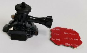 Självhäftande roterande hjälmhållare för POV-kamera