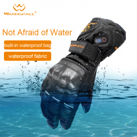 Electric heated gloves with protective pad + 6000mAh battery + 3 heating levels 40-65°
