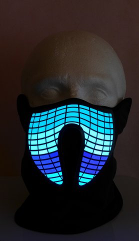 Rave maska ​​za maskiranje Equalizer - osjetljiv na zvuk