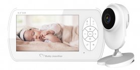 Video pěstonka - Baby monitor wifi SET - 4,3" LCD + FULL HD kamera s IR LED + VOX + Teploměr