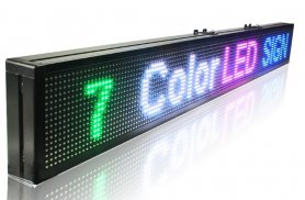LED kijelző 7 szín programozható - 100 cm x 15 cm-es