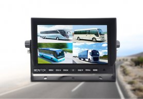 Monitor LCD de 7 "con la posibilidad de conectar hasta 4 cámaras de marcha atrás