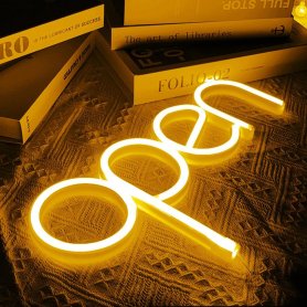 OPEN Schild - Werbetafel LED Neon leuchtende Leuchtreklame