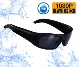 Αδιάβροχη κάμερα κατασκοπευτικών γυαλιών (ηλιόλουστα γυαλιά UV) με μνήμη FULL HD + 16 GB