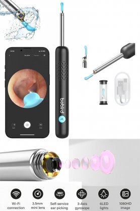 Čistač ušnog voska - uređaj za čišćenje ušiju s FULL HD kamerom s Wifi aplikacijom putem mobitela