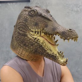 Μάσκα κροκόδειλου - Μάσκα προσώπου από σιλικόνη Alligator (Croc) για παιδιά και ενήλικες