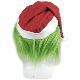 Maschera Grinch (elfo verde) con guanti - per bambini e adulti per Halloween o carnevale