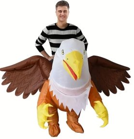 Kostum li jintefħu Eagle (griffin) bil-fann - kostum Halloween għall-adulti