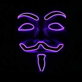 Vendetta mask LED - lila