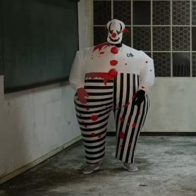 Kostum ta 'Halloween - clown tal-biża' li jintefħu (Jester) għall-adulti b'fann