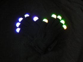 LED rukavice - crna