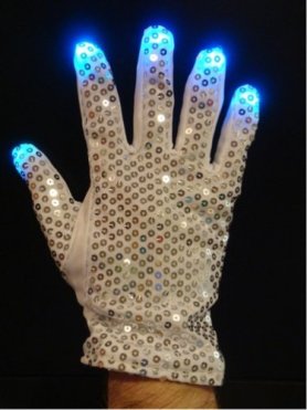 Disco RGB guantes - plata