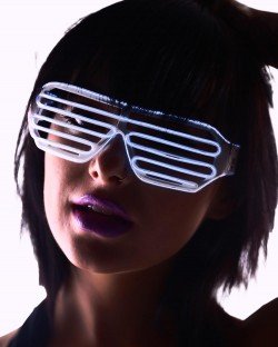 Flashing grille glasses - White
