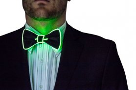 Неоновый галстук-бабочка - зеленый цвет