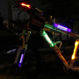 Lumini LED pe bicicleta SuperFlare - Albastru
