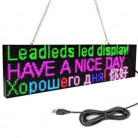 Panneau LED RVB couleur publicitaire avec WiFi - tableau 52 cm x 12,8 cm