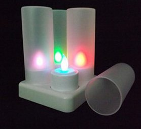 LED RGB -värikynttilät sähkökaukosäätimellä