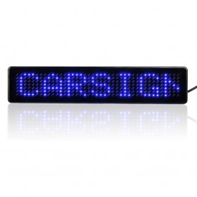 Автомобильный светодиодный дисплей синий с дистанционным управлением 23 x 5 x 1 см, 12 В