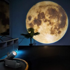Moon and Earth-projektor - bärbar minifickaprojektor - upp till 2 m projektion