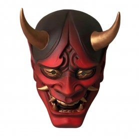 Japan Dämon Gesichtsmaske - für Kinder und Erwachsene zu Halloween oder Karneval